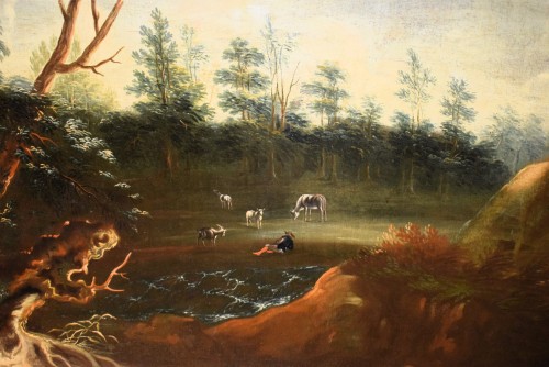 Louis XVI - Paysage lacustre - Atelier Antonio Diziani (1737-1797)